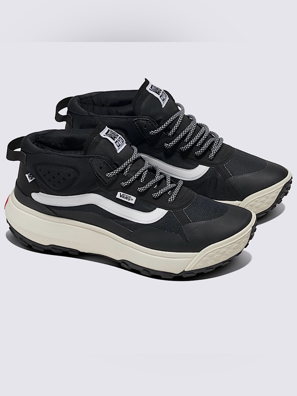 Vans Crosspath Mid Shoe Black White Mens 12.0 US